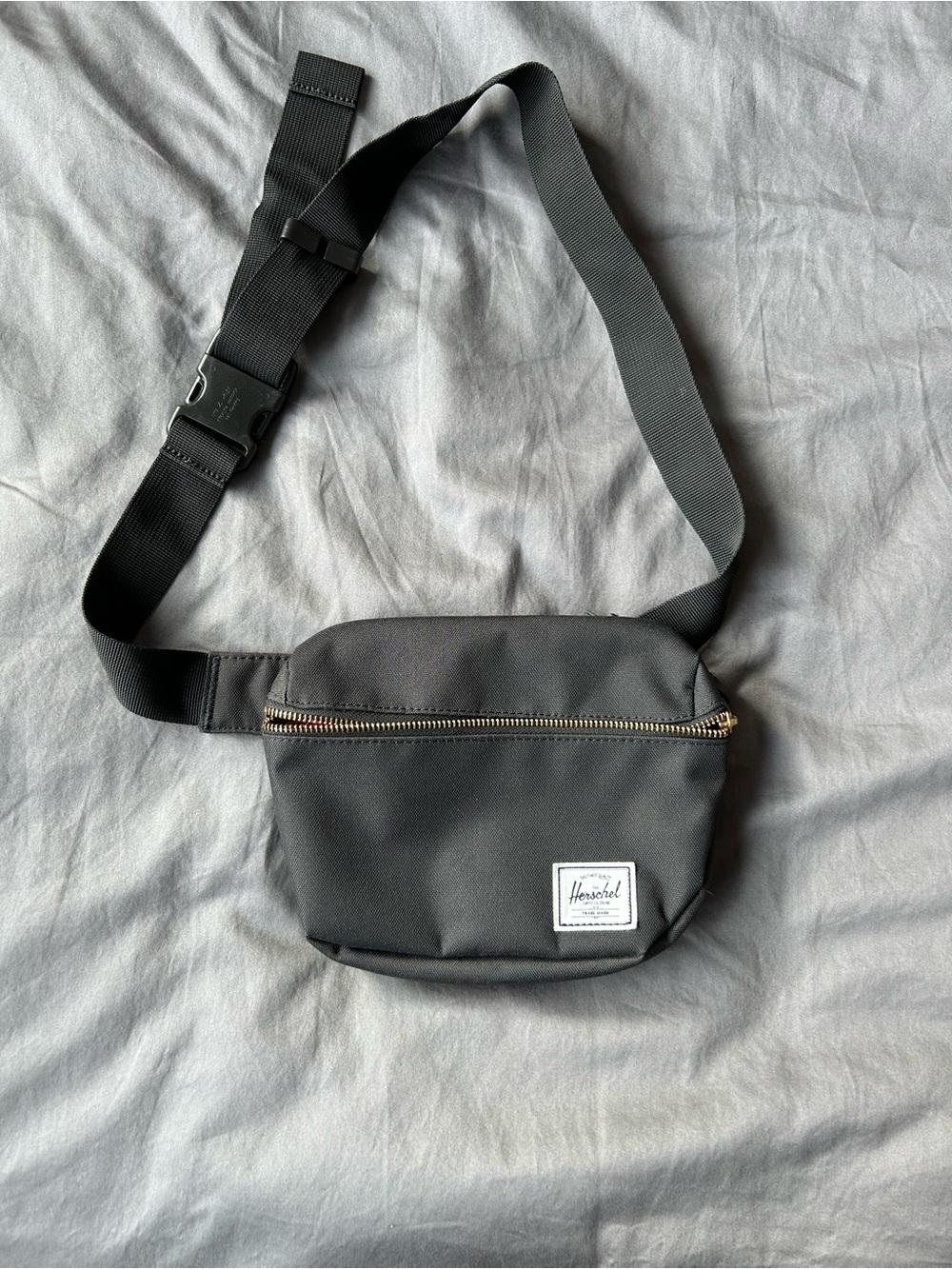 Herschel Supply Company Black Waist Pack with Gold Zipper
